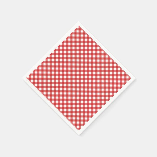 Red Checked Summer GRILLEN Party Serviette (Ecke)