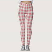 Red Checkered Leggings - Christmas Yoga Pants (Vorderseite)