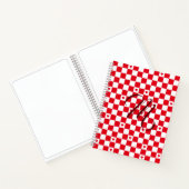 Red Checkered Pattern Background Notizblock (Innenseite)