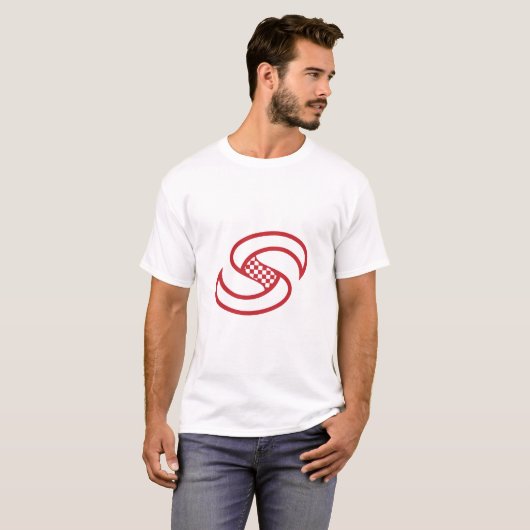 Red Checkered Spiral Spee T-Shirt (Vorne ganz)
