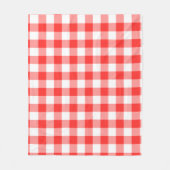 Red Checkered Square Seamless Pattern Fleecedecke (Vorderseite)