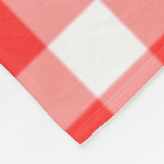 Red Checkered Square Seamless Pattern Fleecedecke (Ecke)