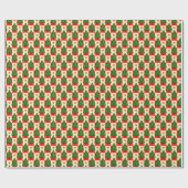 Red Checks with Trees Country Geschenkpapier (Flach)