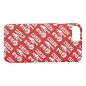Red Cheer Liebe Pattern Case-Mate iPhone Hülle (Rückseite (Horizontal))