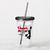 Red Cheer Mama Acryltrinkbecher (Rückseite)