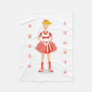 Red Cheerleader Fleecedecke