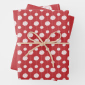 Red Cheerleader Pom Pom Muster Geschenkpapier Set (Beispiel)