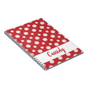 Red Cheerleader Pom Pom Muster Notizblock (Rechte Seite)