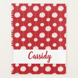 Red Cheerleader Pom Pom Muster Planer