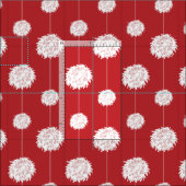 Red Cheerleader Pom Pom Muster Stoff (Kachel)