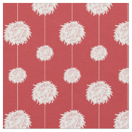 Red Cheerleader Pom Pom Muster Stoff