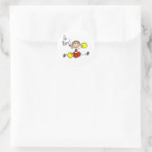 Red Cheerleader Runder Aufkleber (Tasche)