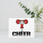 Red Cheerleader T - Shirt und Geschenke Postkarte (Stehend Vorderseite)