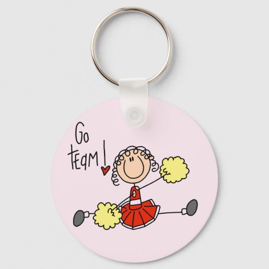 Red Cheerleader T - Shirt und Geschenke Schlüsselanhänger (Vorderseite)