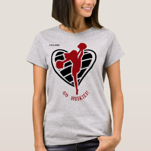 Red Cheerleader Team Name T - Shirts