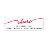Red Cheers Calligraphy Script Holiday Address (Vorne)