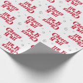 Red Cheers Y'all Geschenkpapier (Ecke)