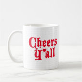 Red Cheers Y'all Kaffeetasse (Links)