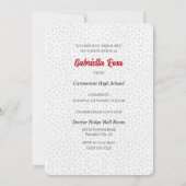 Red Cheetah Print Class of 2025 Abschluss Einladun Einladung (Rückseite)