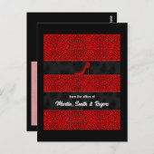 Red Cheetah Print Personalisiert Postkarte (Vorne/Hinten)