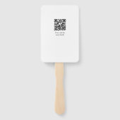 Red Chergreen bow add name date baby Dusche Fächer (Rückseite)