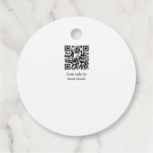 Red Chergreen bow add name date baby Dusche Geschenkanhänger (Rückseite)