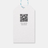 Red Chergreen bow add name date baby Dusche Geschenkanhänger (Rückseite)