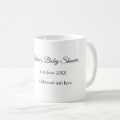 Red Chergreen bow add name date baby Dusche Kaffeetasse (VorderseiteRechts)
