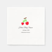 Red Chergreen bow add name date baby Dusche Serviette (Vorderseite)