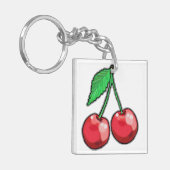 Red Cherries Acrylic Schlüsselanhänger (Vorderseite links)