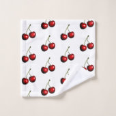 Red Cherries Badetuch Set (Waschlappen)