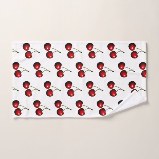 Red Cherries Badetuch Set (Handtuch)