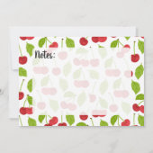 Red Cherries Brautparty Rezept Card (Rückseite)