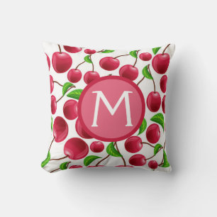 Red Cherries Cherry Print Throw Kissen