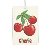 Red Cherries Design Personalisiert Autolufterfrischer (Vorderseite)