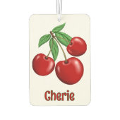 Red Cherries Design Personalisiert Autolufterfrischer (Rückseite)