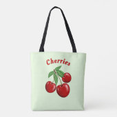 Red Cherries Design Personalisiert Tasche (Rückseite)