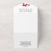 Red Cherries Frucht Elegante Rustikale Hochzeit All In One Einladung (Außenbereich)