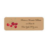 Red Cherries Frucht Rücksendeadresse Hochzeit (Vorne)
