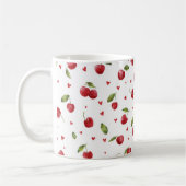 Red Cherries & Hearts Valentine's Day Kaffeetasse (Links)