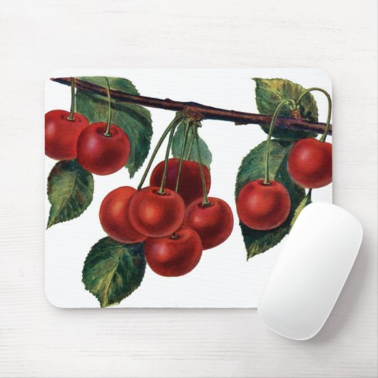 Red Cherries Mousepad (Mit Mouse)