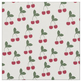 Red Cherries Muster Fabric Stoff (Nahaufnahme)