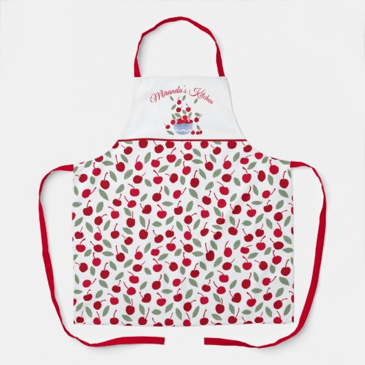Red Cherries Musterküche Schürze (Vorderseite)
