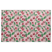 Red cherries on pink gingham stoff (Yard (91,4 cm))