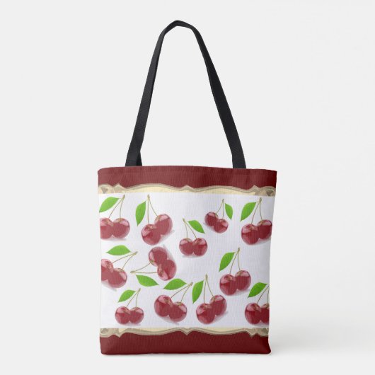 Red Cherries Pattern Tasche (Rückseite)