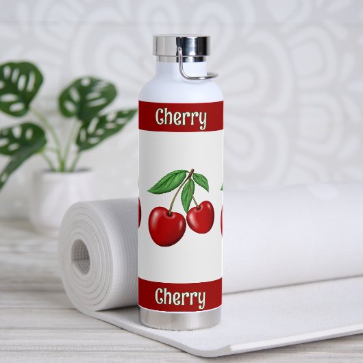 Red Cherries Personalisiert Trinkflasche (Yoga)
