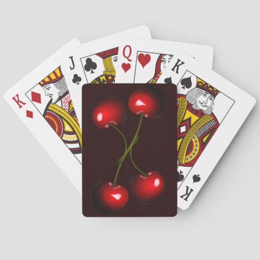 Red Cherries Playing Cards Sweet Cherry Game Spielkarten (Rückseite)
