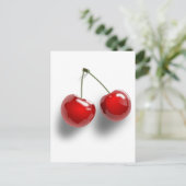 Red Cherries Postkarte (Stehend Vorderseite)
