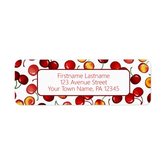 Red Cherries Rücksendeadresse (Vorne)