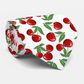 Red Cherries übers Muster nach Maß Krawatte (Gerollt)